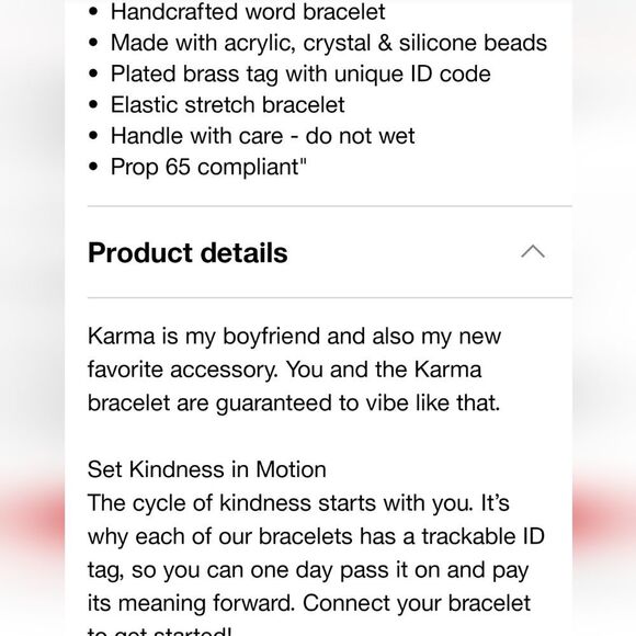 Little Words Project Karma Beaded Bracelet - Picture 3 of 6